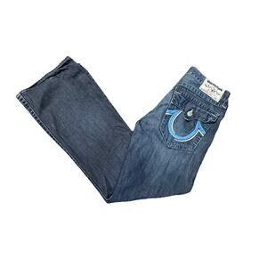 True Religion BOOT CUT World Tour Jean Straight Cotton 36x33 RN 112790 CA 57414